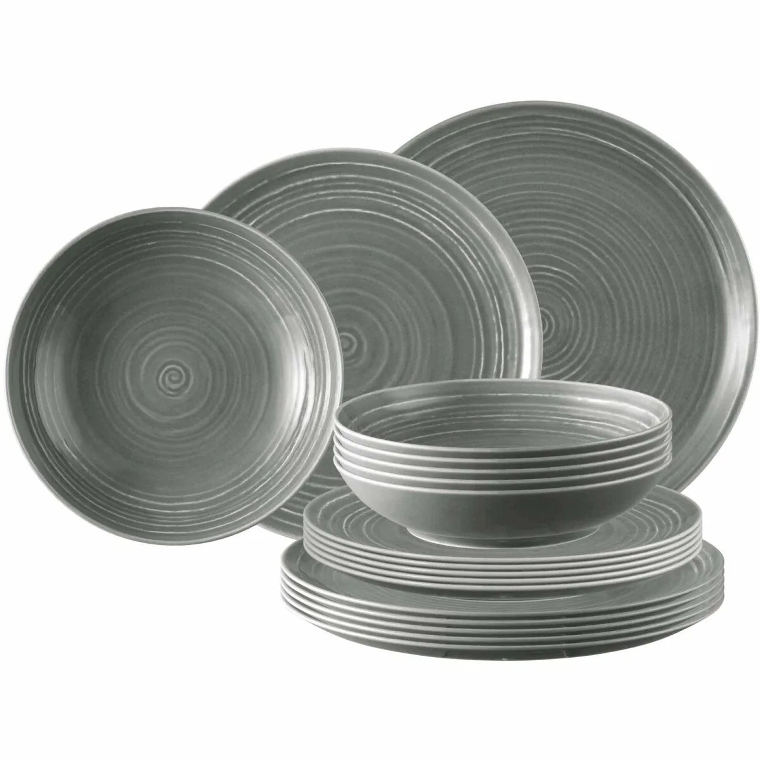 Seltmann Weiden Terra Teller-Set 18-teilig Perlgrau