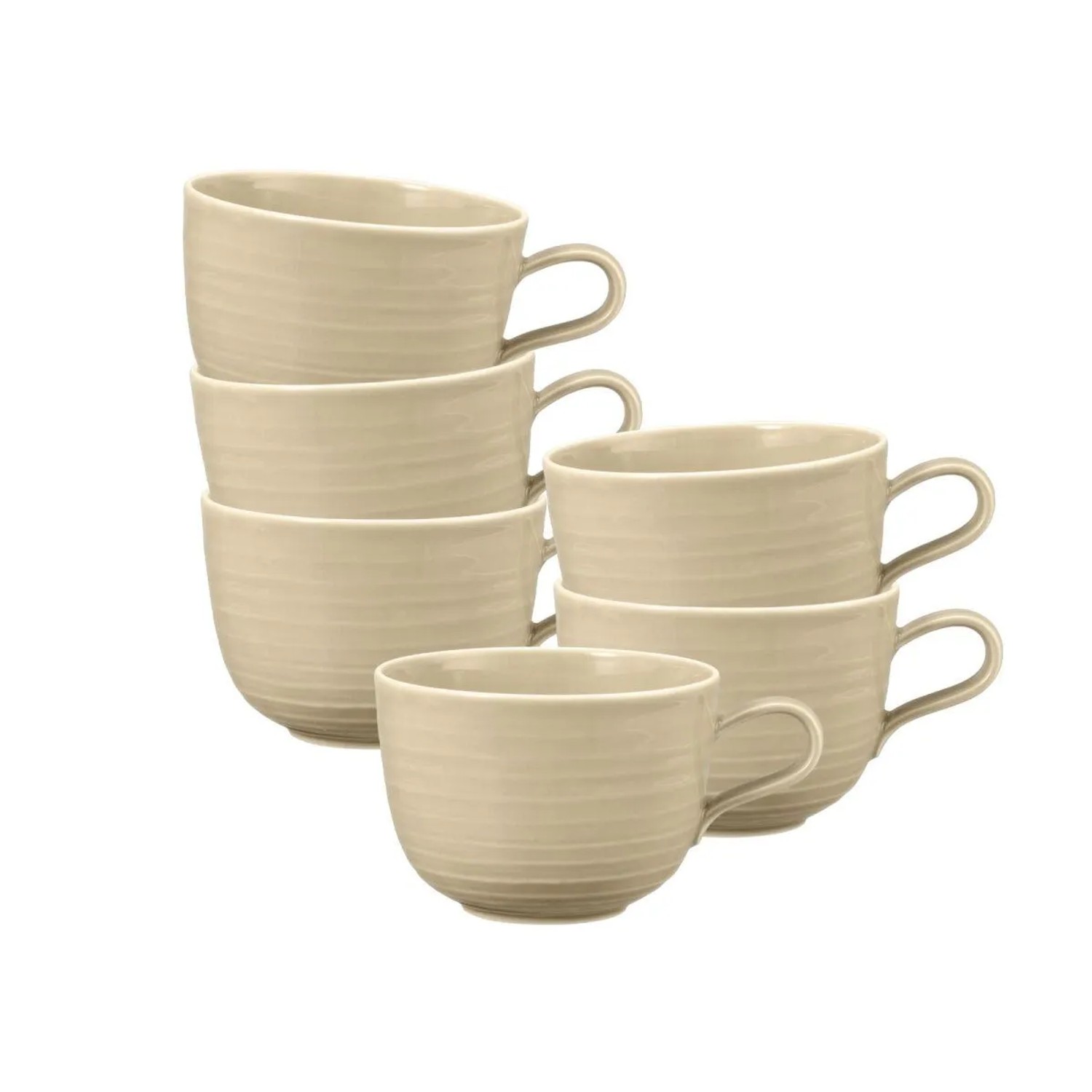 Seltmann Weiden Terra Milchkaffeetassen 400 ml 6er Set Sandbeige