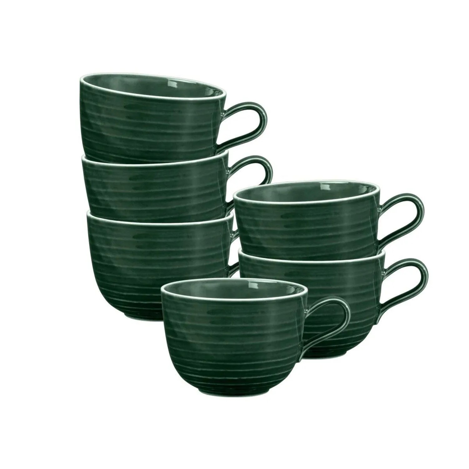 Seltmann Weiden Terra Milchkaffeetassen 400 ml 6er Set Moosgrün