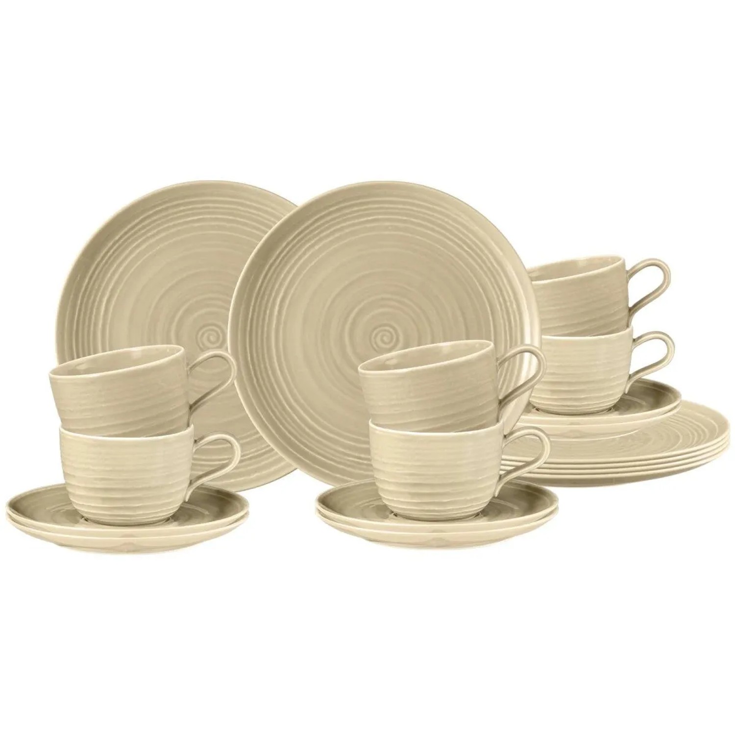Seltmann Weiden Terra Kaffeeservice 18-teilig Sandbeige