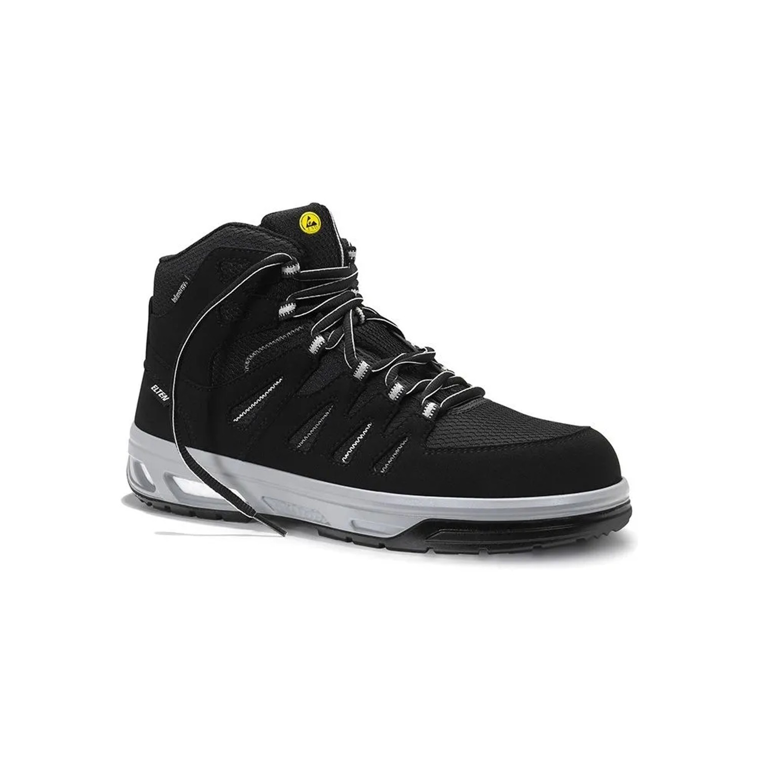 ELTEN Sicherheitsschnürstiefel MADDOX XX10 BLACK GREY Mid ESD S2 Größe 37