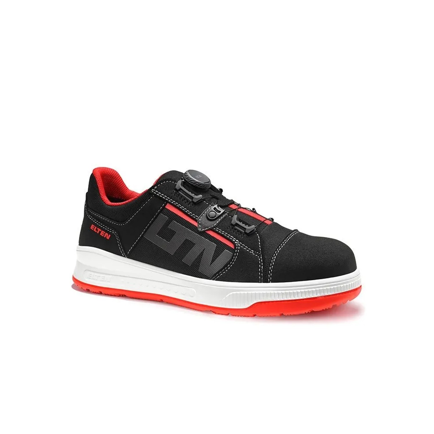 ELTEN Sicherheitshalbschuh ISAAK XXST BOA BLACK RED Low ESD S2 Größe 35