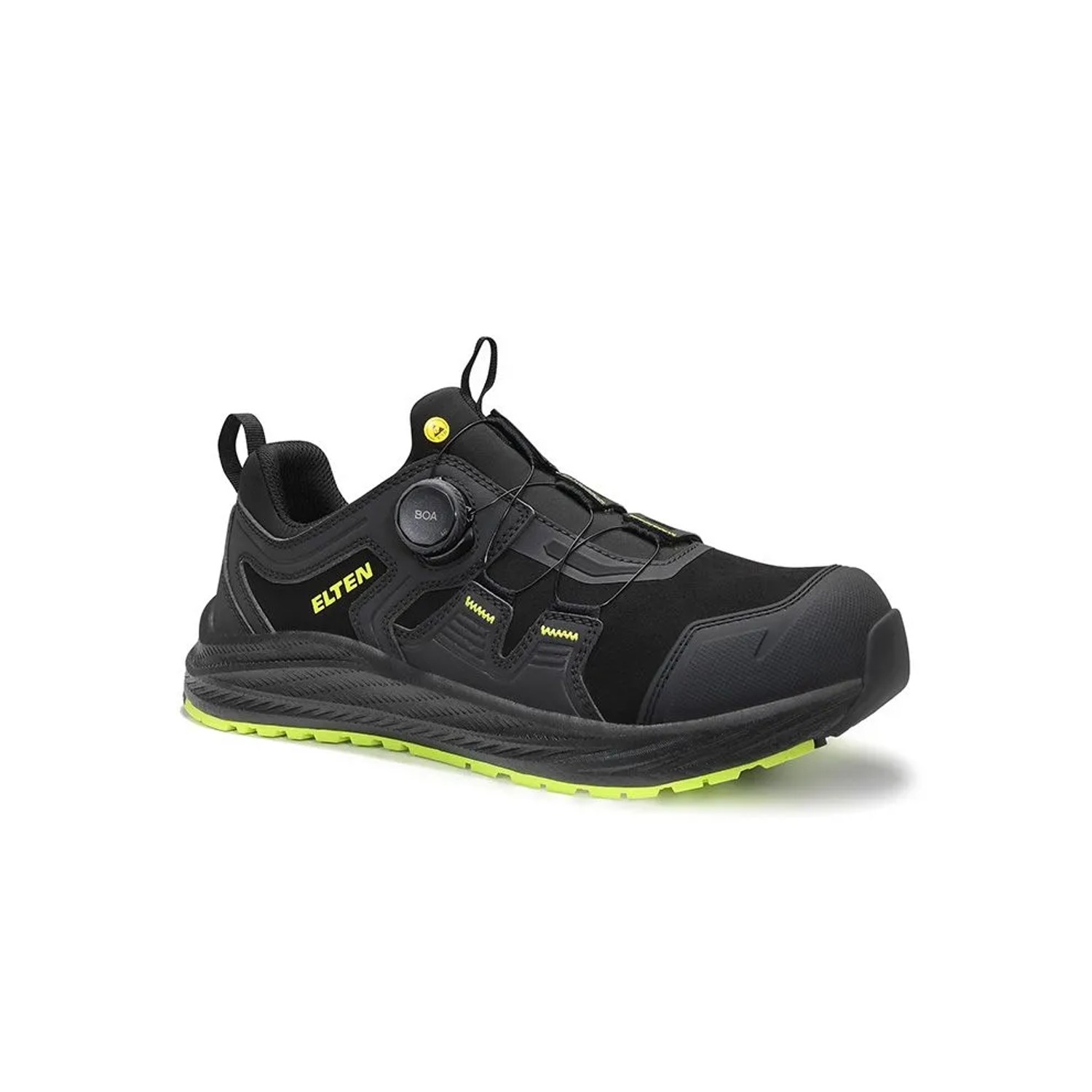 ELTEN Sicherheitshalbschuh IVAR XXNF BOA BLACK LIME Low ESD S3S Größe 36