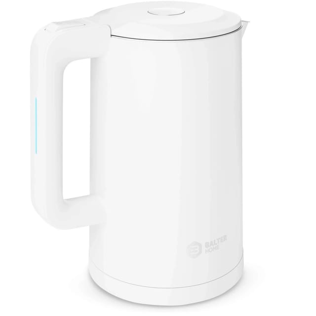 Balter Wasserkocher WK-4 Edelstahl Doppelwand Design BPA Frei Weiß