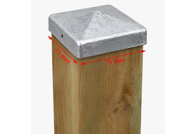 Holmwerk 10x Pfostenkappe Verzinkt 71mm Pyramide Abdeckkappe Für Pfosten 7x7cm