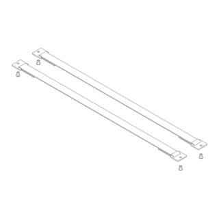 MUNK Günzburger Spreizsicherung Gurtband 638 mm mit Befestigungsplatten 1 Satz = 2 Stück, inkl.