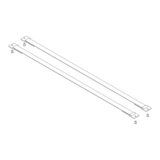 MUNK Günzburger Spreizsicherung Gurtband 809 mm mit Befestigungsplatten 1 Satz = 2 Stück, inkl.
