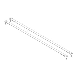 MUNK Günzburger Spreizsicherung Gurtband 1010 mm mit Befestigungsplatten 1 Satz = 2 Stück, inkl.
