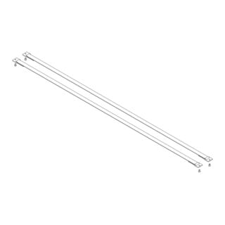 MUNK Günzburger Spreizsicherung Gurtband 1450 mm mit Befestigungsplatten 1 Satz = 2 Stück, inkl.