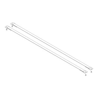 MUNK Günzburger Spreizsicherung Gurtband 1130 mm mit Befestigungsplatten 1 Satz = 2 Stück, inkl.