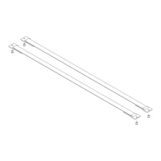 MUNK Günzburger Spreizsicherung Gurtband 832 mm mit Befestigungsplatten 1 Satz = 2 Stück, inkl.