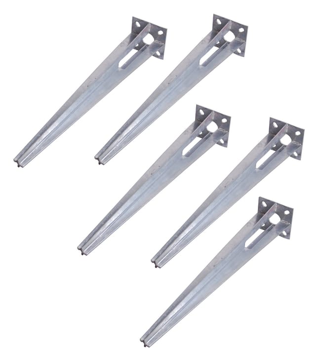 TRUTZHOLM 5x Bodenhülse Durchmesser 34mm 50cm Länge Verzinkt 100x100 mm