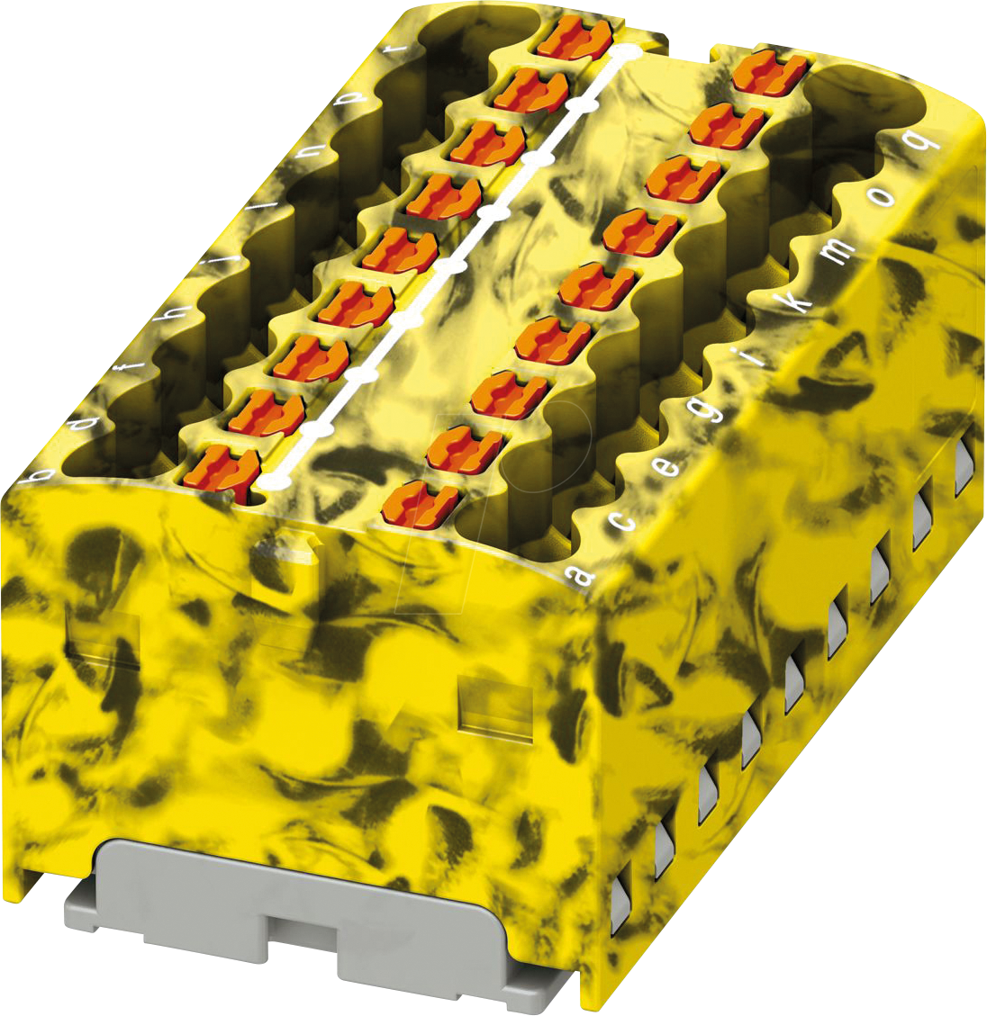 PHOE 3002797 - Verteilerblock PTFIX, 18x1,5, gelb-schwarz