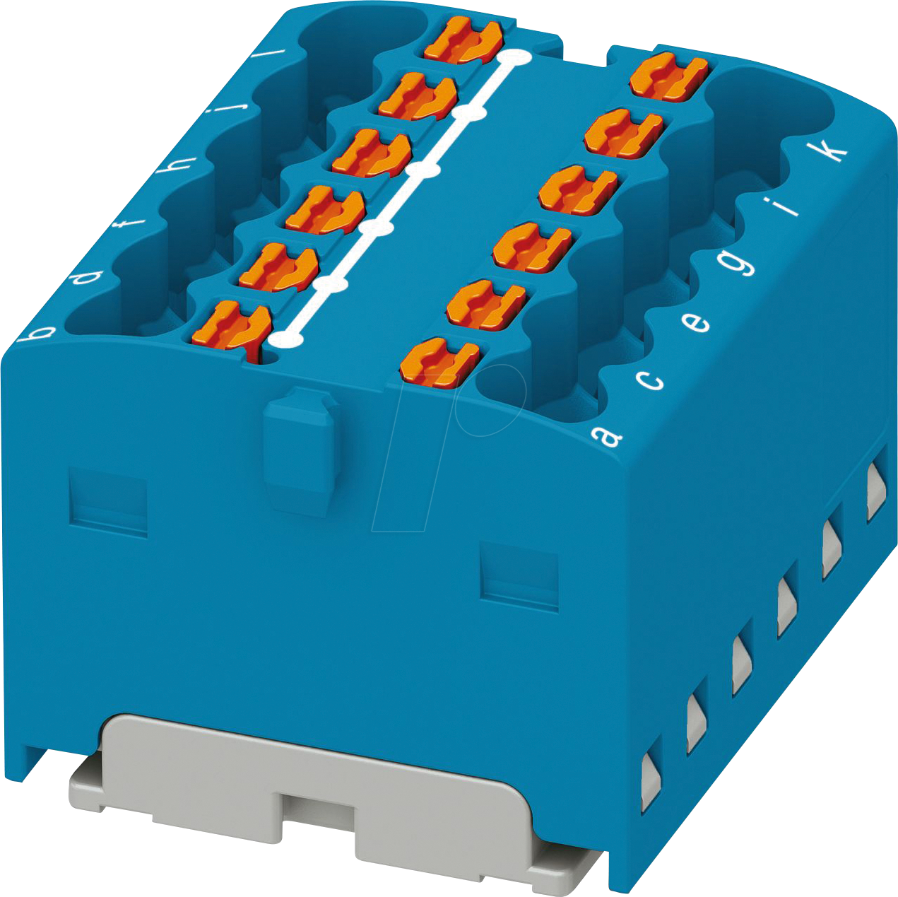 PHOE 3002865 - Verteilerblock PTFIX, 12x1,5, blau