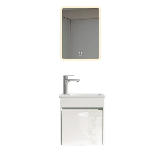 HOME DELUXE Badmöbel Komplettset BORKUM – Weiß