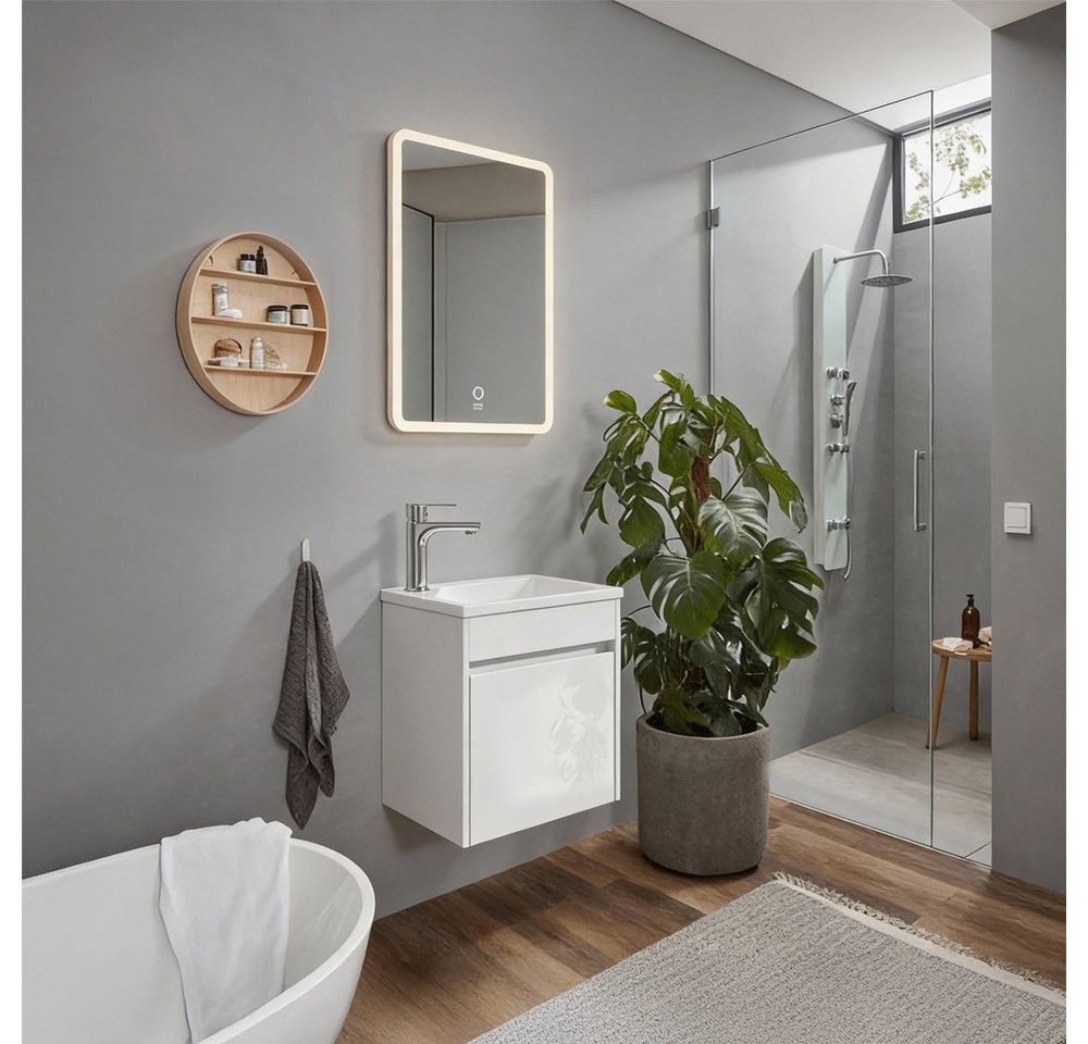HOME DELUXE Badmöbel Komplettset BORKUM – Weiß Bild 5