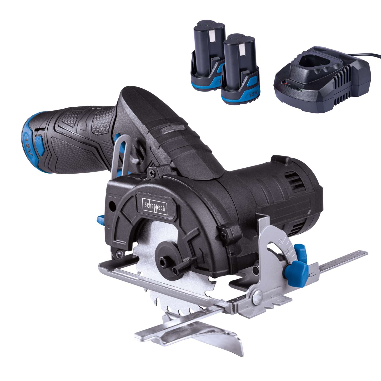 Akku-Handkreissäge C-HCS85-12/2 Scheppach - 12V | 20 Zähne | 1,1mm Schnittstärke | Ø85 mm x Ø15 mm x 0,8 mm | inkl. 2 Akkus und Ladegerät Bild 3