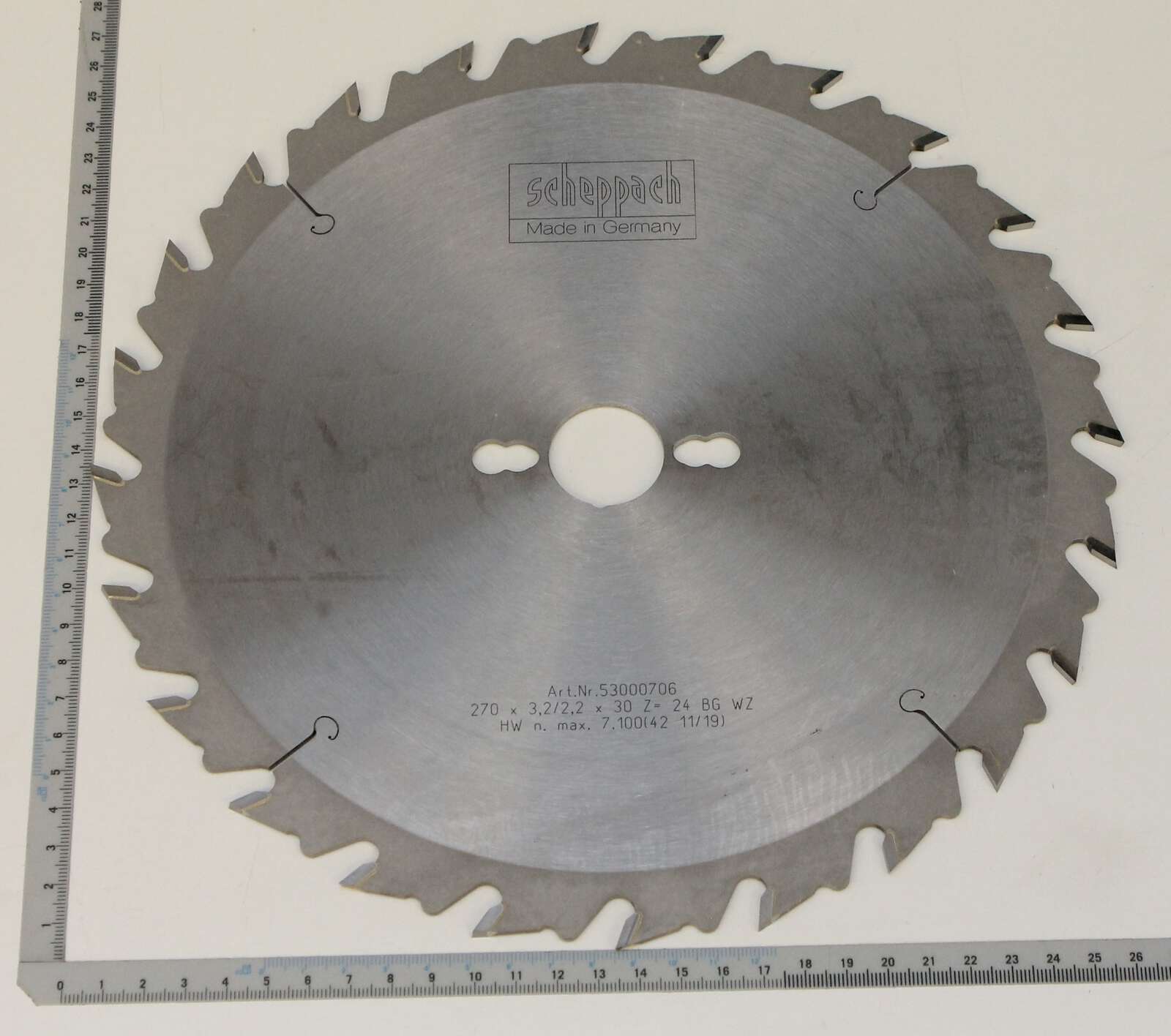 HW Kreissägeblatt Ø 270 x 30 x 3,2 x 2,2 mm / 24 Z
