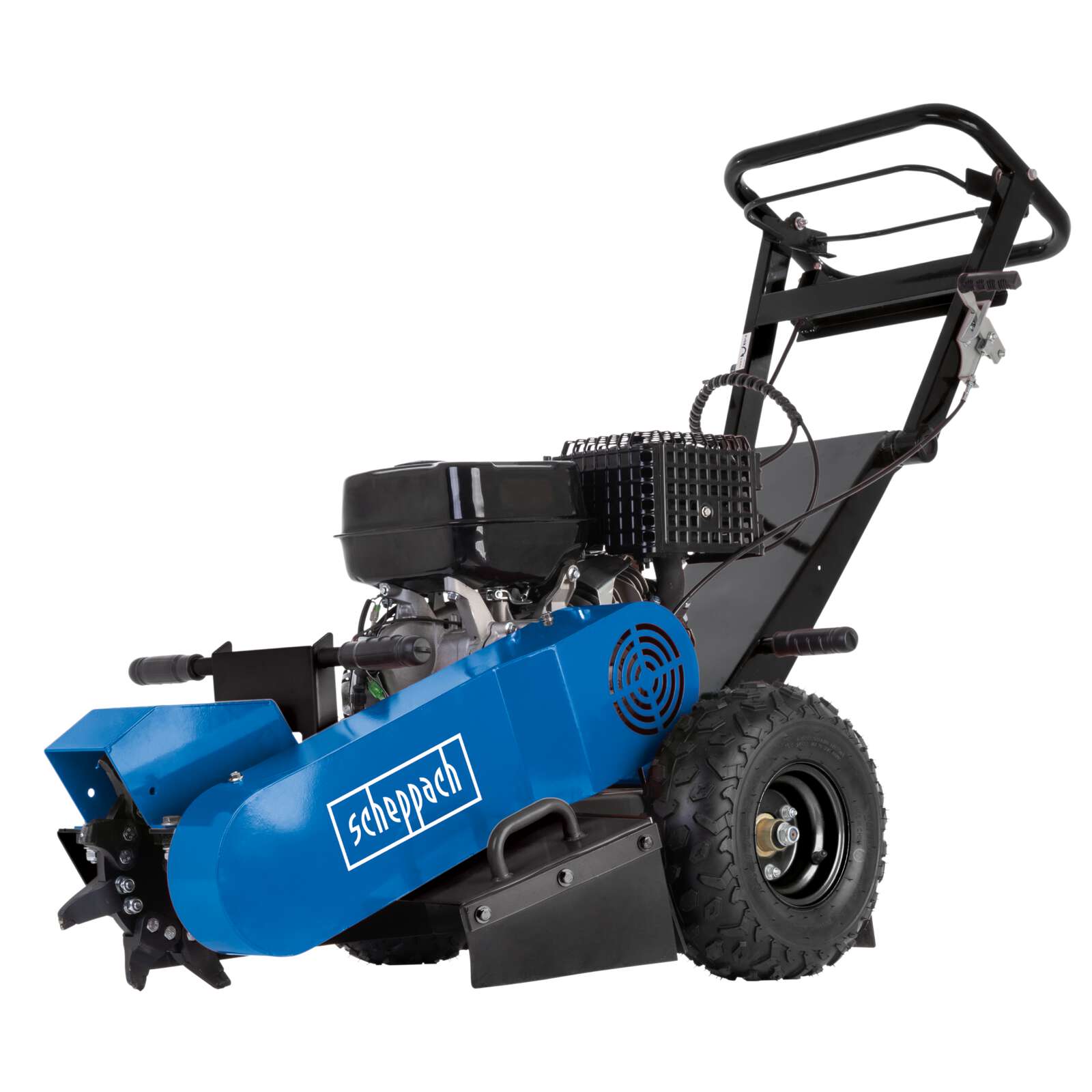 Benzin-Baumstumpffräse SGM4200 Scheppach - 12PS | 3600 1/min | 9 Fräszähne | 23,5cm Frästiefe | 60cm Fräshöhe | 6,5L Tank | Seilzug Bild 2