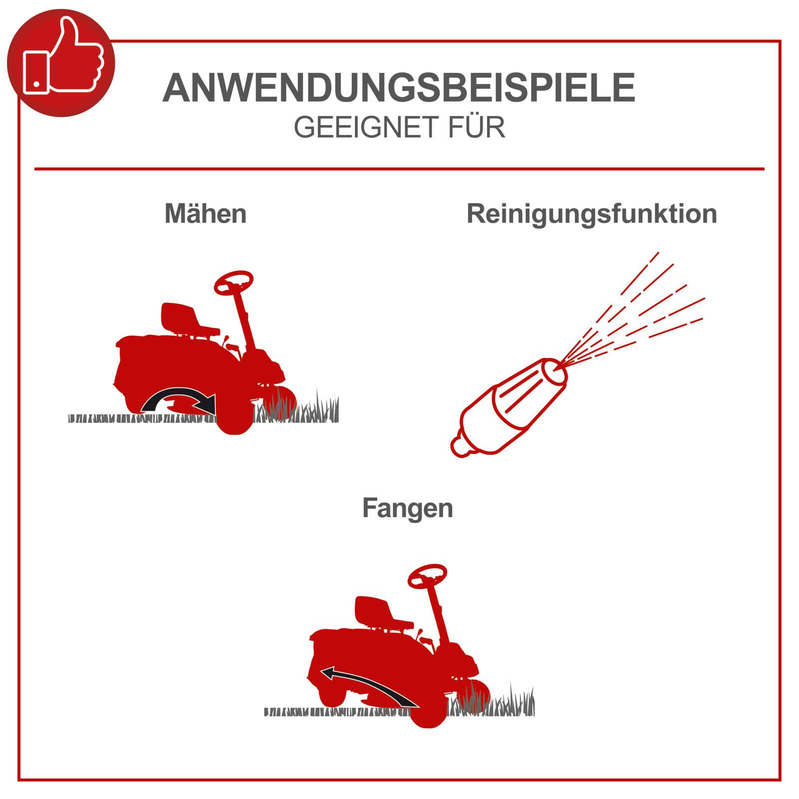 Benzin-Rasentraktor TMR452-98C-RD Scheppach - 12,5PS | 98cm Schnittbreite | 245L Fangbox | LED-Scheinwerfer | 30-90mm Schnitthöhe Bild 3