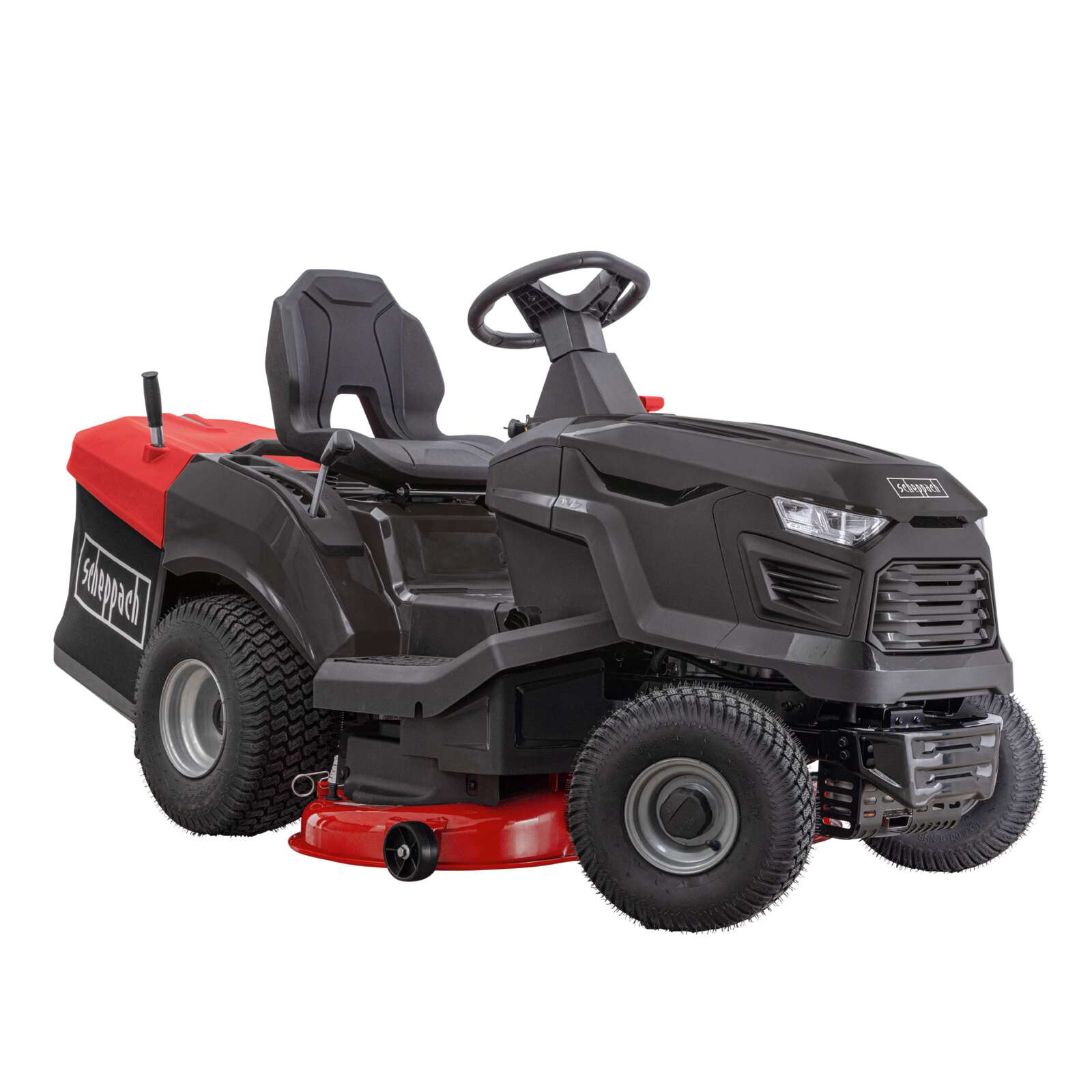 Benzin-Rasentraktor TMR452-98C-RD Scheppach - 12,5PS | 98cm Schnittbreite | 245L Fangbox | LED-Scheinwerfer | 30-90mm Schnitthöhe Bild 5