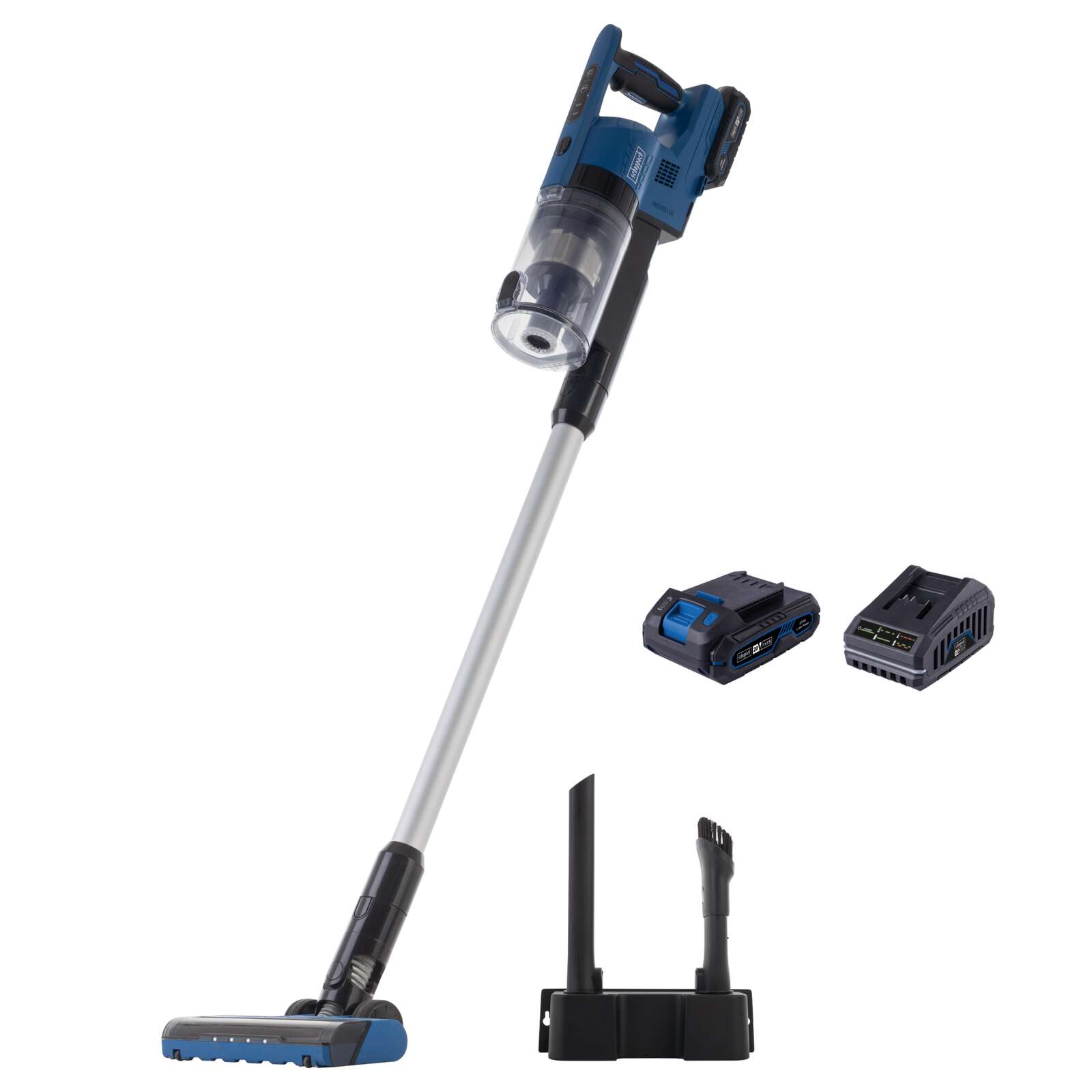 Akku-Handstaubsauger BC-VC250-X Scheppach - 20V | 20kPa Saugleistung | 600ml Staubbehälter | 2in1 Funktion | LED-Leuchte Bild 4