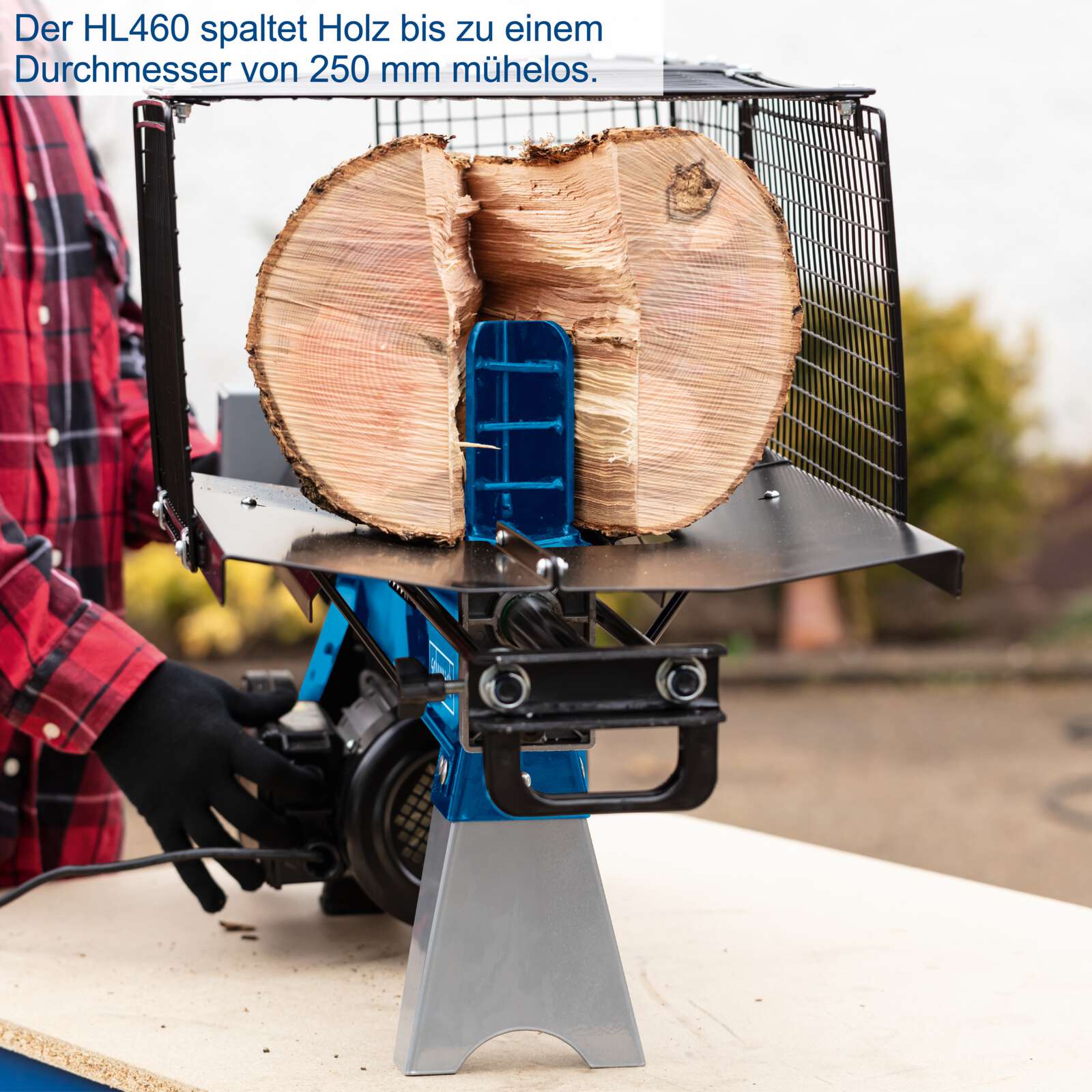 Holzspalter liegend HL460 Scheppach - 230V | 1500W | 4 Tonnen | Hydraulikspalter liegend | 370mm Spaltgutlänge | 250mm Spaltdurchmesser Bild 3