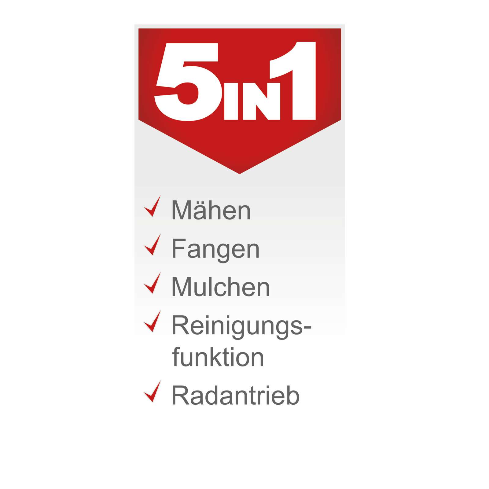Benzinrasenmäher MS150-42 - 3,5PS | 42 Schnittbreite | Radantrieb | 45L Fangbox | 25-75mm Schnitthöhe | inkl. Motoröl Bild 5
