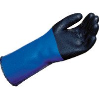 Chemikalienschutzhandschuh TEMP-TEC 332, Kat. III, blau,schwarz, Größe 10 Bild 2
