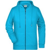 Damen Hoody Sweatjacke 8025, türkis, Größe XS Bild 2