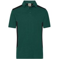 Herren BIO Workwear Poloshirt Kontrast JN1826, dunkelgrün/schwarz, Größe L Bild 2