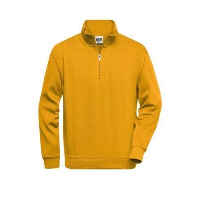Workwear Zip Sweatshirt JN831, gold-gelb, Größe M