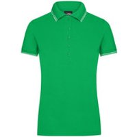 Damen Elastic Poloshirt JN985, farn-grün/weiß, Größe XL Bild 2