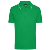 Herren Elastic Poloshirt JN986, farn-grün/weiß, Größe L Bild 2