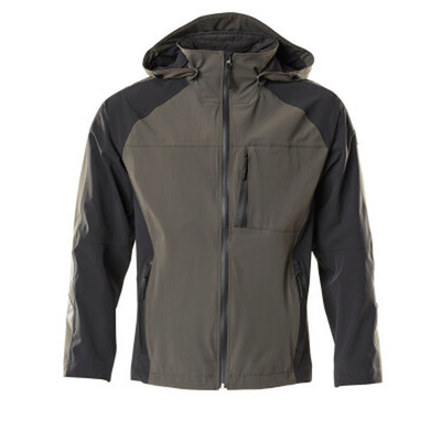 Hard Shell Jacke UNIQUE, Dunkelanthrazit/Schwarz, Größe 4XL