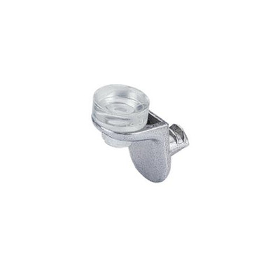 Glasbodenträger Sekura 8, ø 5 mm, Zinkdruckguss vernickelt, transparent