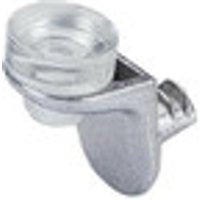 Glasbodenträger Sekura 8, ø 5 mm, Zinkdruckguss vernickelt, transparent Bild 2
