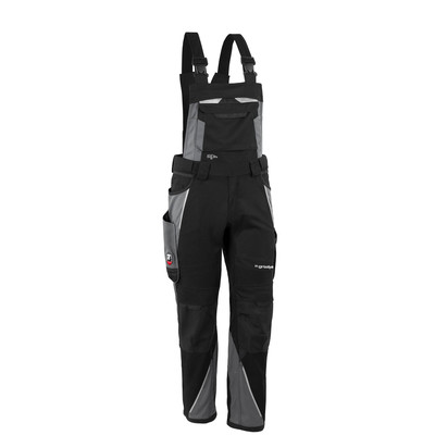 Latzhose "IRON" schwarz/grau, Gr. N72