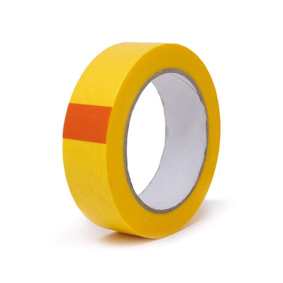Washi Tape, dünnes Goldband für flache Farbkanten, 50 m x 30 mm, gelb