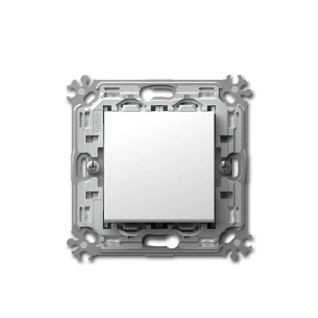 TEM MODUL PLUS Kreuz Schalter Weiß 250V16A UP