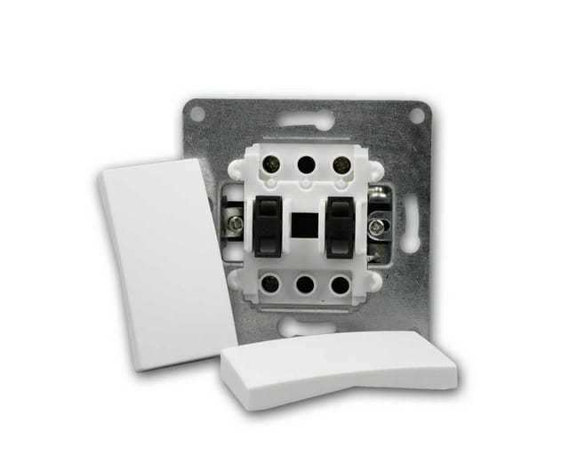 McPower FLAIR Serienschalter Weiß 250V10A Unterputz
