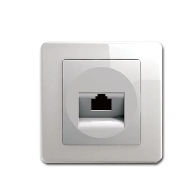 TEM EKONOMIK 1-Fach RJ45 Netzwerkdose Cat5e Weiß UP