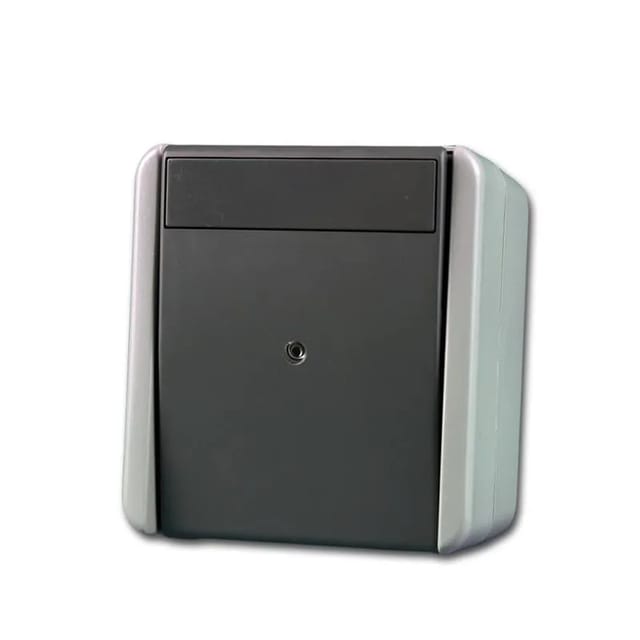 TEM Fontana Taster Indikator Grau 250V10A AP IP44