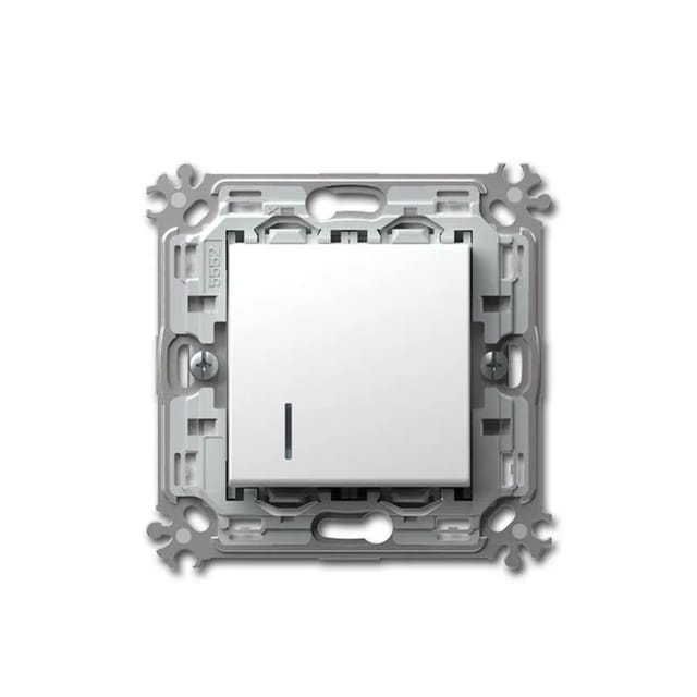 TEM MODUL PLUS Kontroll Taster Weiß 250V16A UP