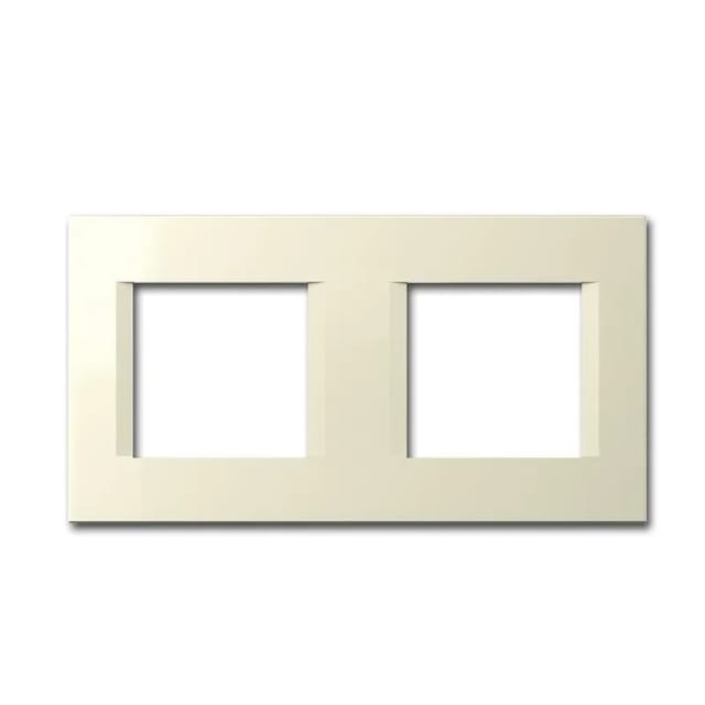 TEM MODUL PLUS 2-Fach UP Rahmen Beige Glanz Line