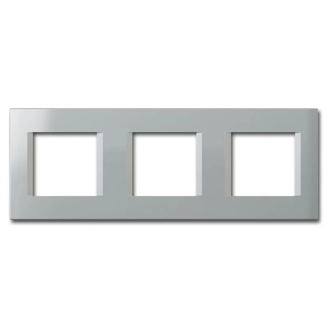 TEM MODUL PLUS 3-Fach UP Rahmen Silber Elox Line