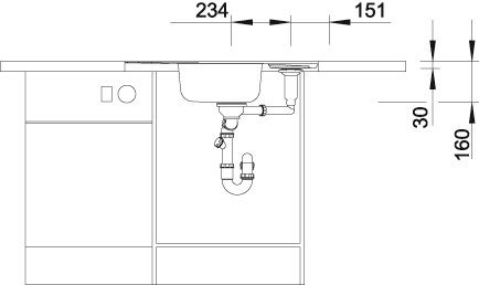 Blanco Küchenspüle LANTOS 9 E-IF, eckig