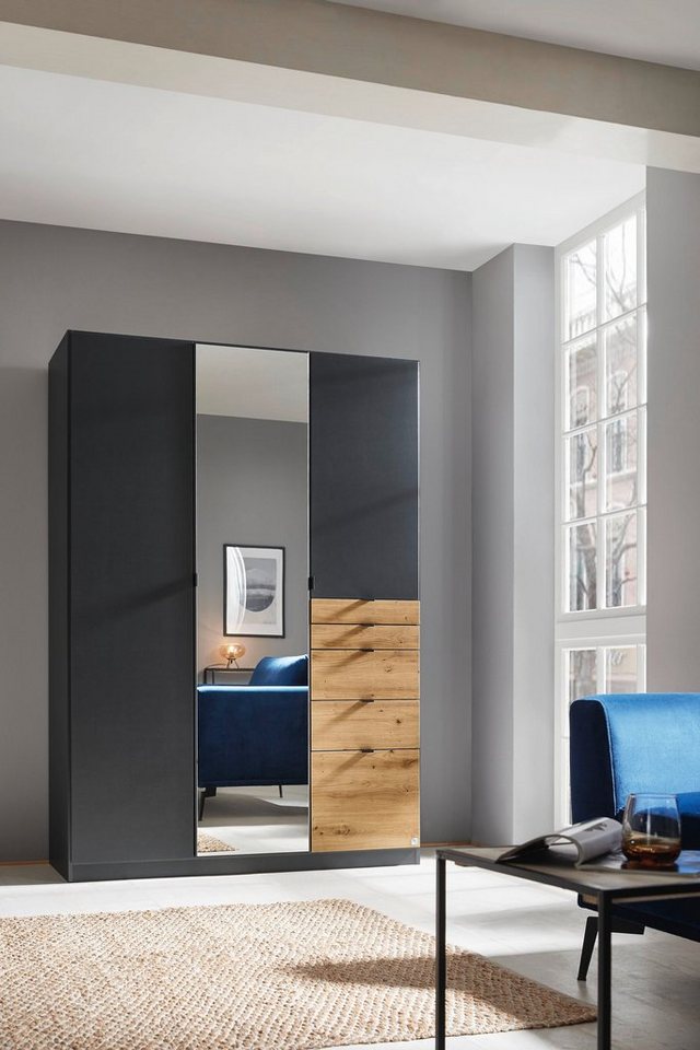 rauch Drehtürenschrank Kleiderschrank Schrank Garderobe Wäscheschrank Ankleide ONTARIO (Breiten 136/181 cm) mit 5 Schubladen in unterschiedlichen Größen MADE IN GERMANY Bild 4