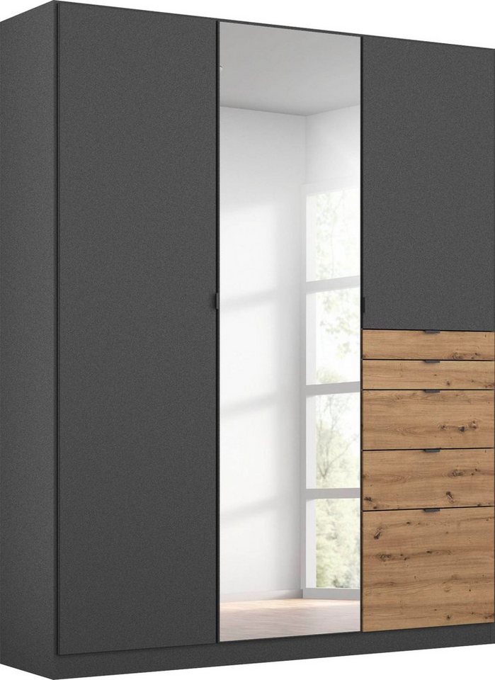 rauch Drehtürenschrank Kleiderschrank Schrank Garderobe Wäscheschrank Ankleide ONTARIO (Breiten 136/181 cm) mit 5 Schubladen in unterschiedlichen Größen MADE IN GERMANY Bild 5
