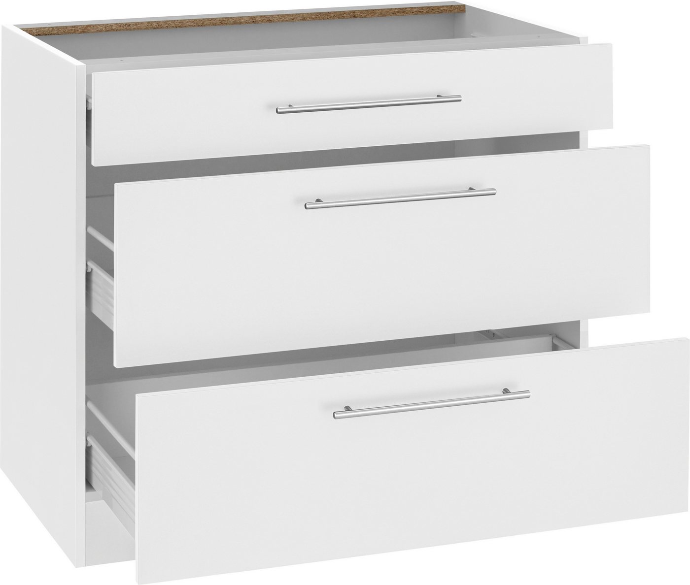 wiho Küchen Unterschrank Unna 90 cm breit, mit 2 großen Auszügen, ohne Arbeitsplatte Bild 5